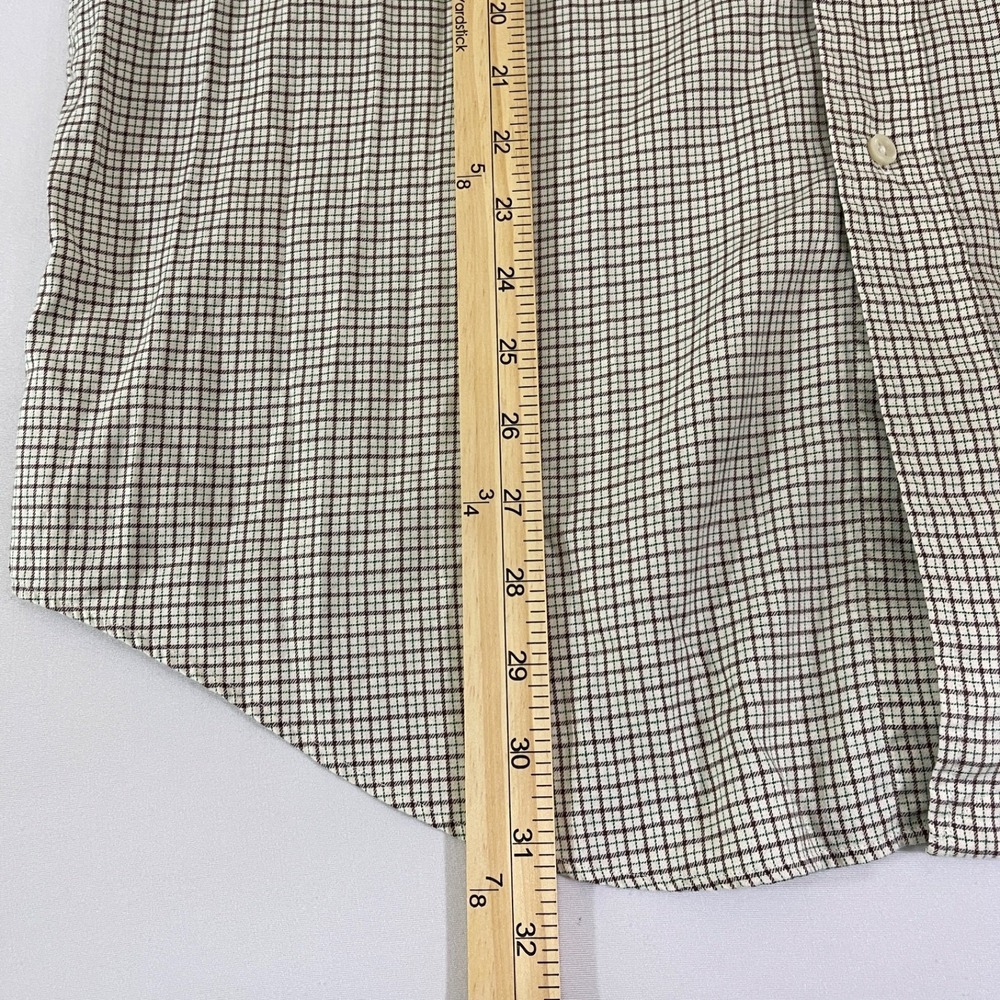 Ralph Lauren Shirt Mens Size 16 36/37 Yarmouth 100% Cotton Plaid Button Up - Picture 8 of 9